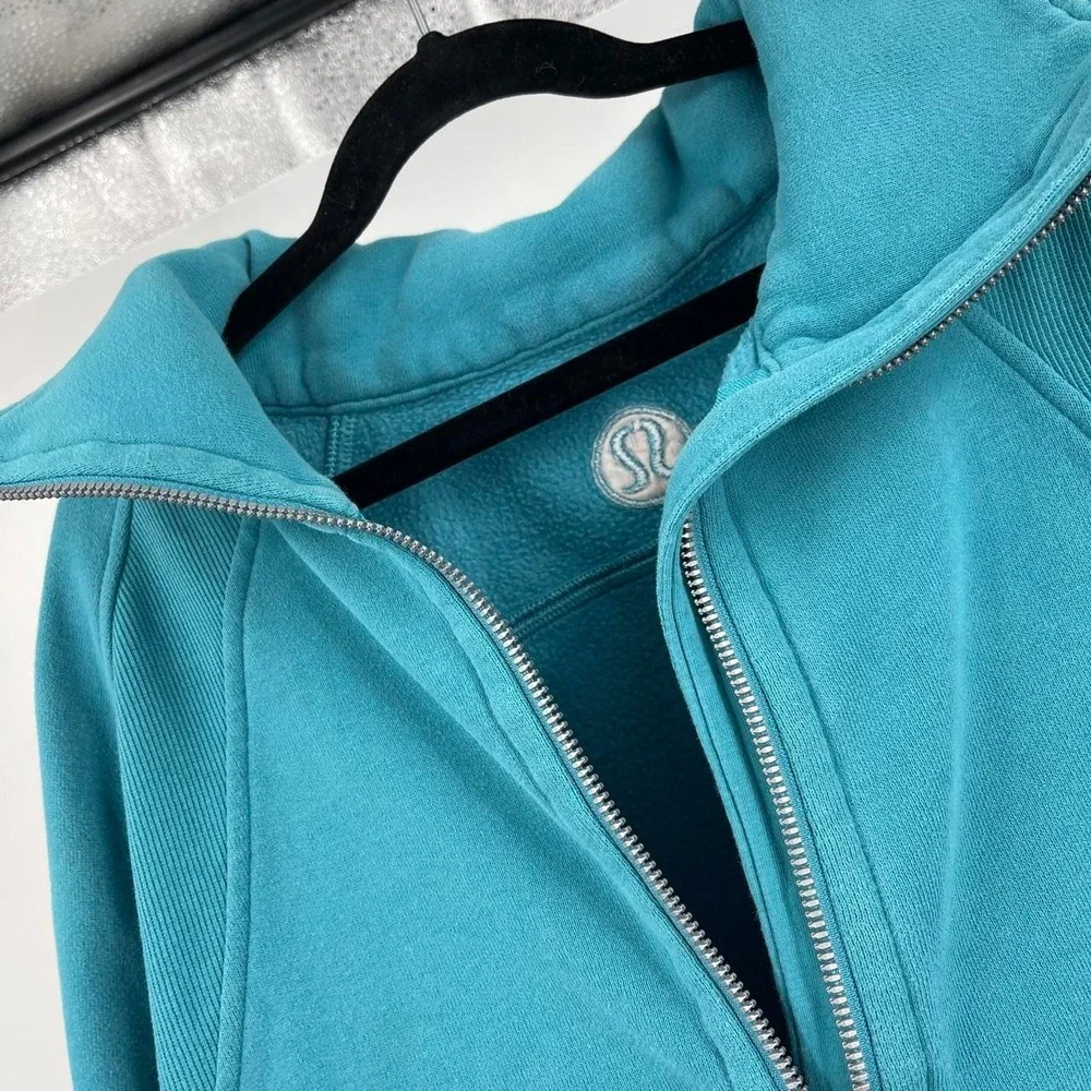 Lululemon Half Zip Scuba Oversized Funnel Neck XS S Turquoise Athleisure Gym